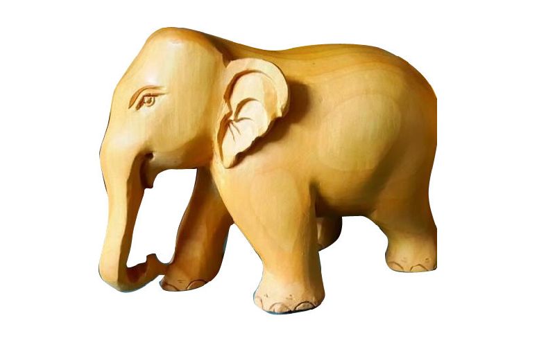 Wooden Elephant Statue, INR 180 / Piece by Ganesh Handicraft from ...