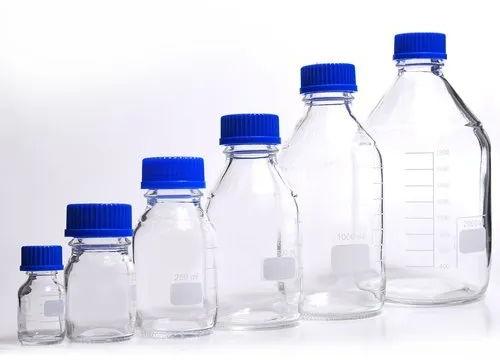 Glass Reagent Bottles, for Storing Liquid, Feature : Fine Quality