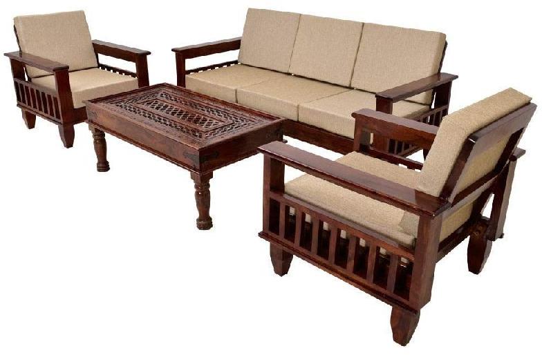 Polished Plain wooden sofa set, Size : Multisizes