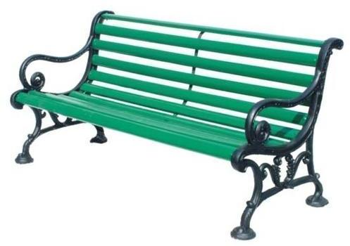 Paint Coated Iron garden bench, for Public Sitting, Size : Standard