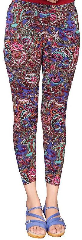 Lycra Fancy Printed Leggings, Color : Multi Color