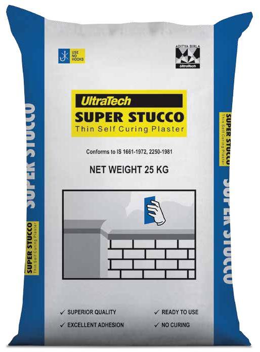 UltraTech Super Stucco Self Curing Plaster