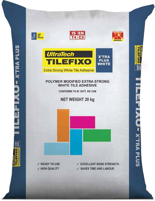 UltraTech Tilefixo X’tra Plus White Tile Adhesive