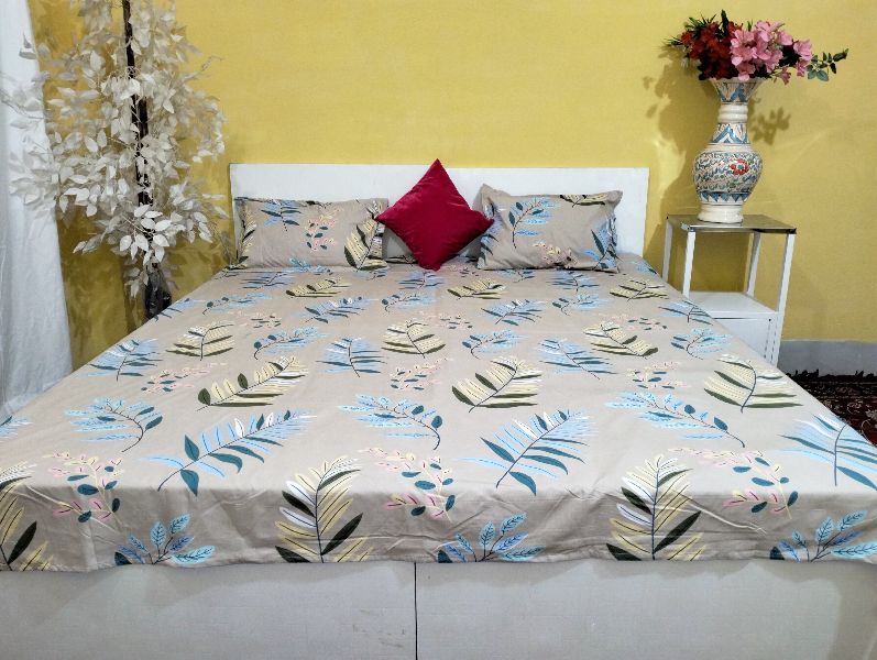 Grey Tree Double Bed Sheet