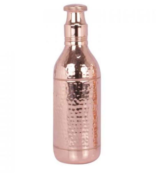 Champagne Hammered Copper Bottle