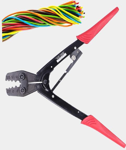 High Carbon Steel + PVC Hand Operated Terminal Crimping Tool