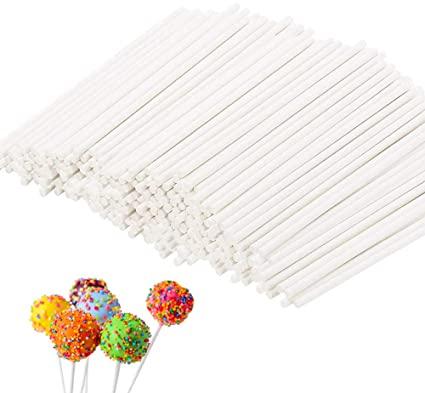 Round White Paper Lollipop Sticks, Size : 6inch