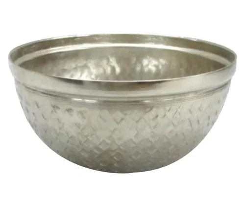 Round Iron Bowl, Design : Hammered, Color : Silver At Rs 149 / Piece In ...