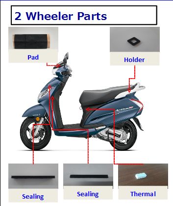 Battery 2 Wheeler Insulated Parts, Tyre Size : 100/90-10