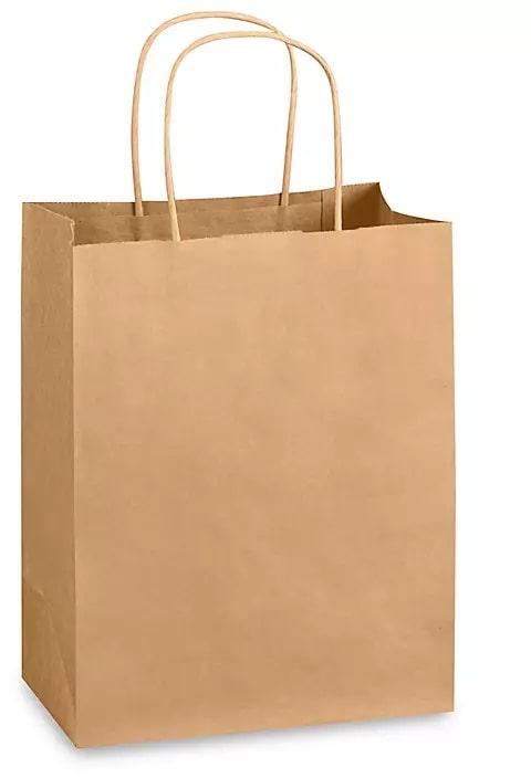 Vijan Twisted Handle Paper Bags, for Serving Foods, grocery, shopping, Color : Brown