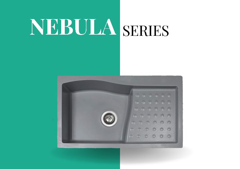 Quartz Kitchen Sink Single Bowl Drainboard 19 x 32 inch, Color