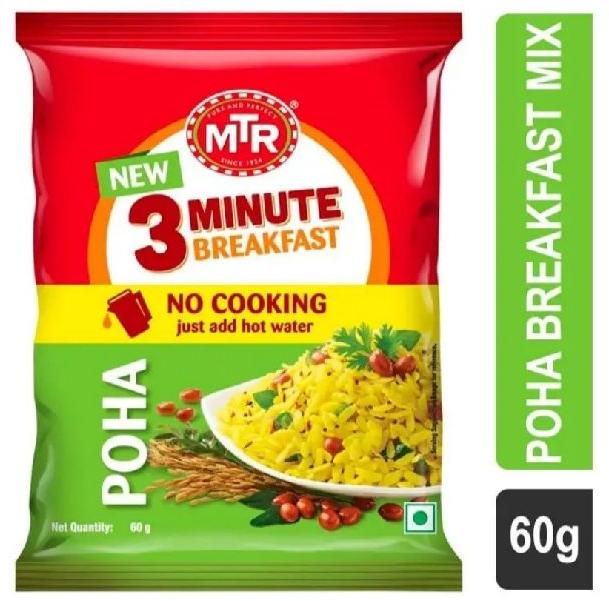 MTR 3 Minute Breakfast Poha Mix, Packaging Type : PP Packets