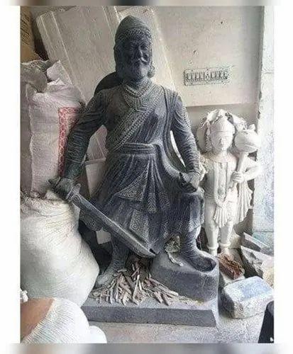 Polished Maharana Pratap Marble Statue, for Dust Resistance, Pattern : Plain