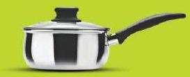 Fiesta Stainless Steel Sauce Pan, for Cooking, Certification : ESMA, GMARK, SGS, BIS, SONCAP COMPLIANCE