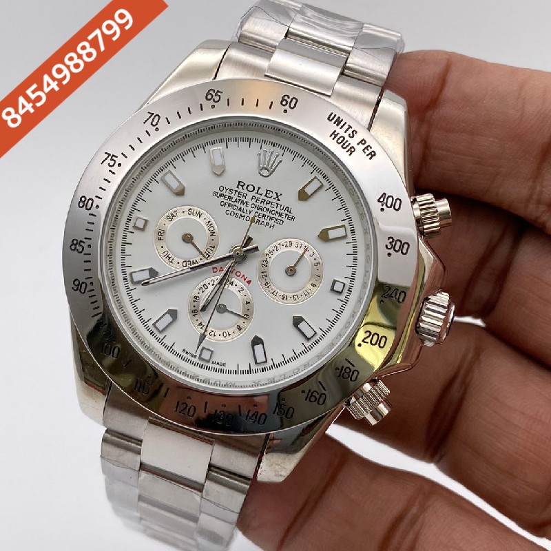 Rolex Oyster Perpetual Cosmograph Daytona Steel White Dial Swiss Automatic Watch