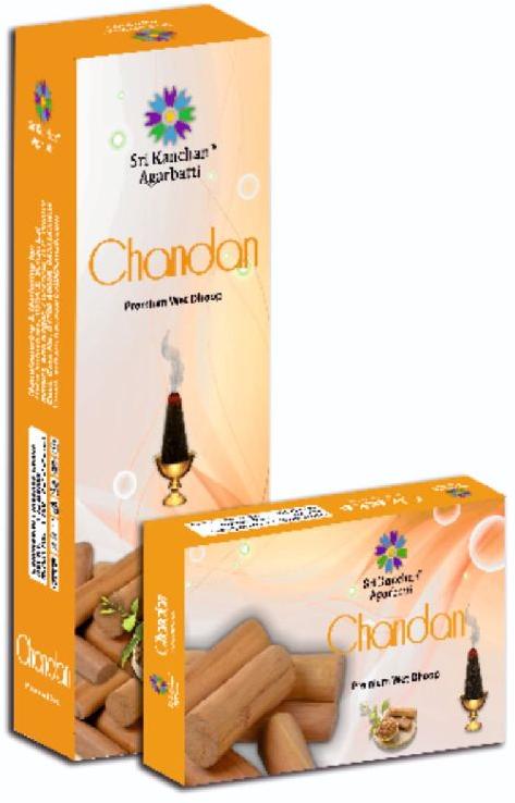 Sri Kanchan Chandan Premium Dhoop, Packaging Type : Paper Box