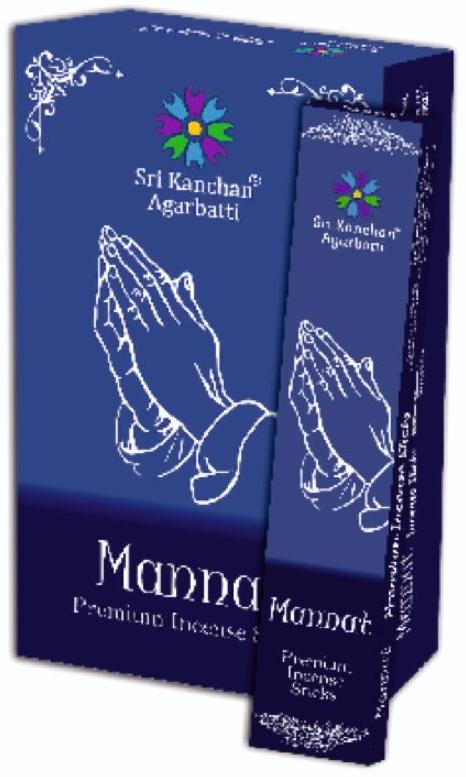 Sri Kanchan Mannat Premium Incense Sticks, for Anti-Odour, Religious, Color : Black