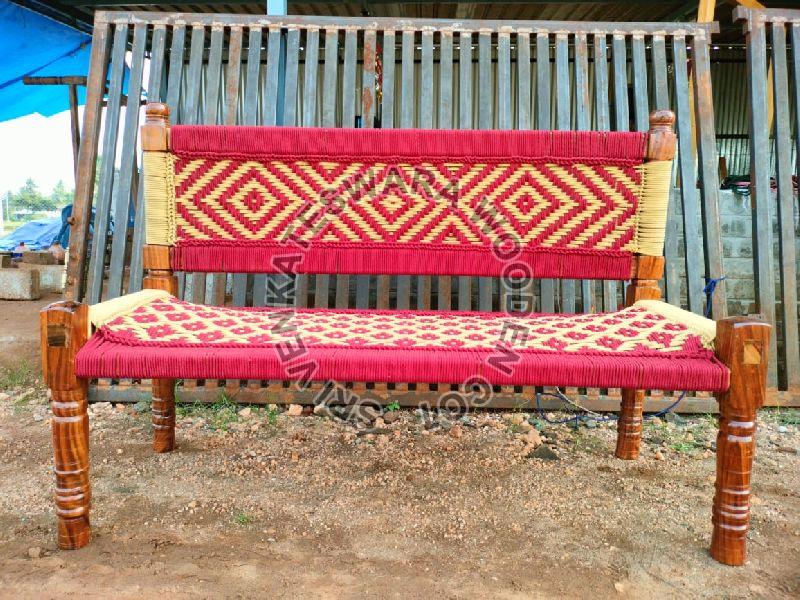Wooden Weaving Sofa, Application Home by Sri Venkateswara Wooden Cot