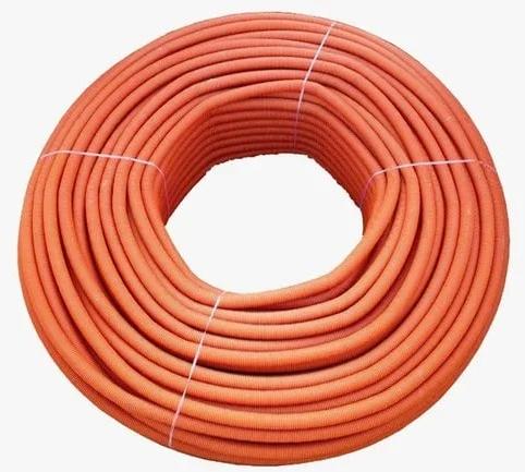 Round Orange HDPE DWC Pipes, Length : 100 m