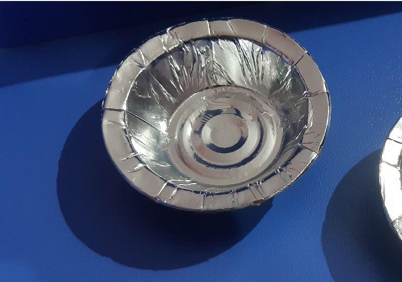 Silver laminated dona paper plate