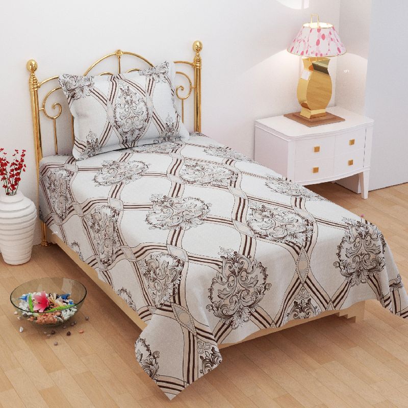 Bedsheet Flat Single Bed Glace Cotton,