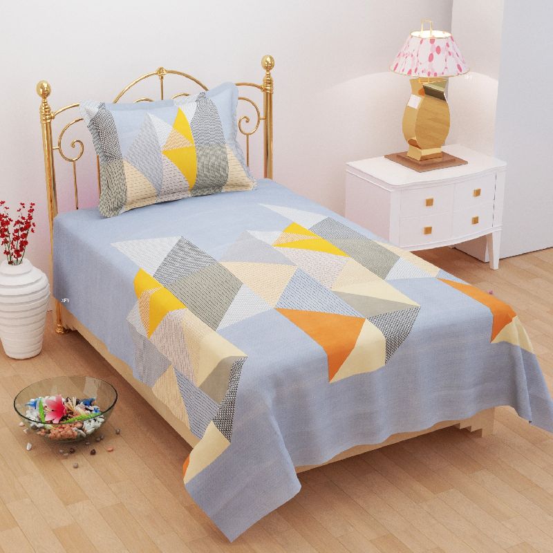 Bedsheet Flat Single Bed Glace Cotton Sheet.
