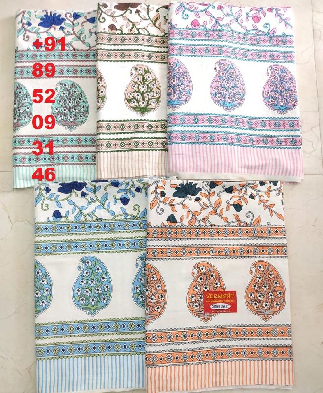 Double Bed Bedsheet Cotton Printed Sheet.