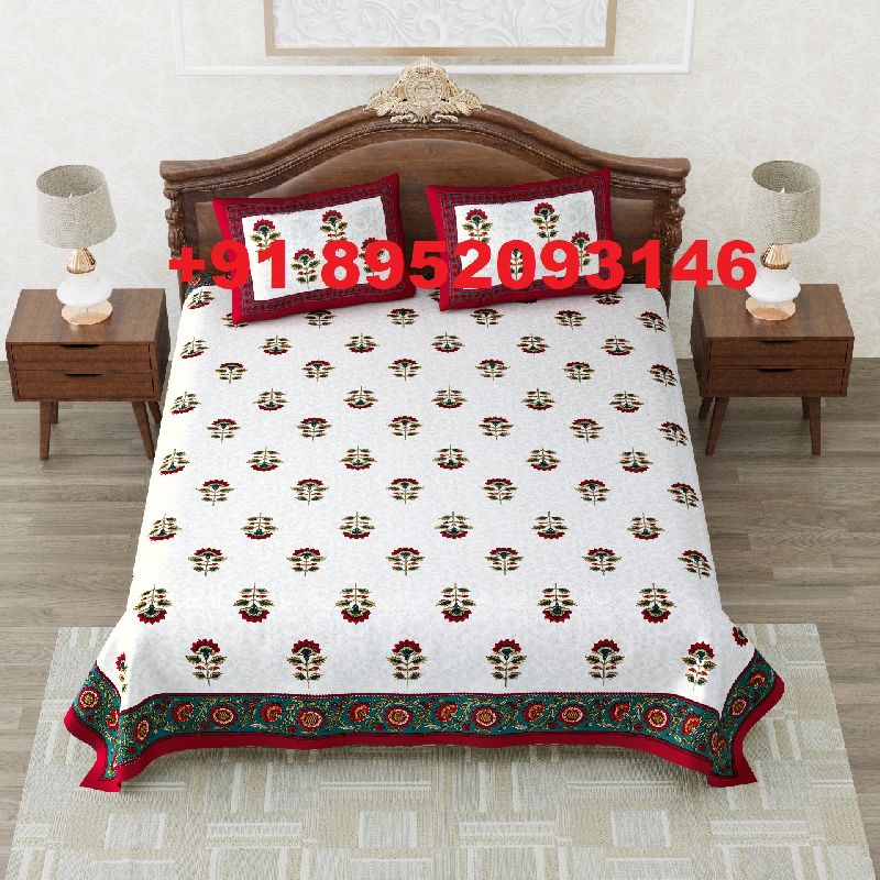 Cotton Printed Double Bed Bedsheet