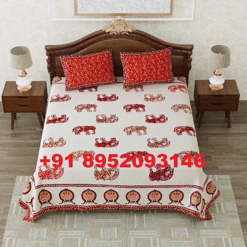 Cotton Printed Double Bed Bedsheet