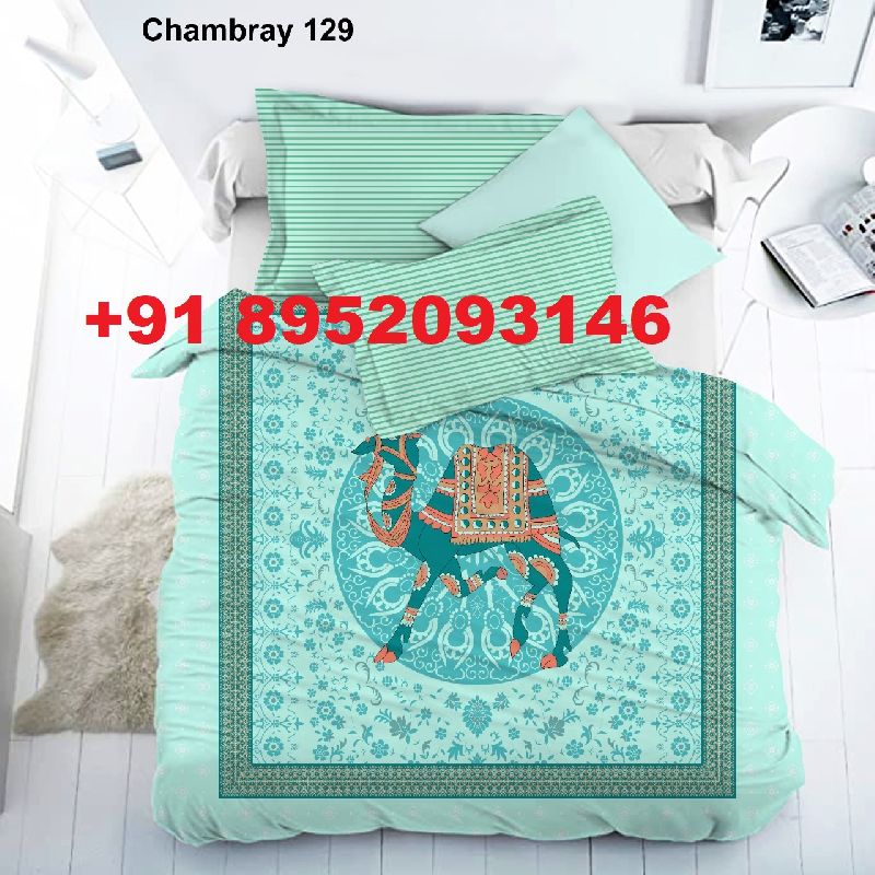 Double Bed Cotton Printed Sheet King Size Bedsheet