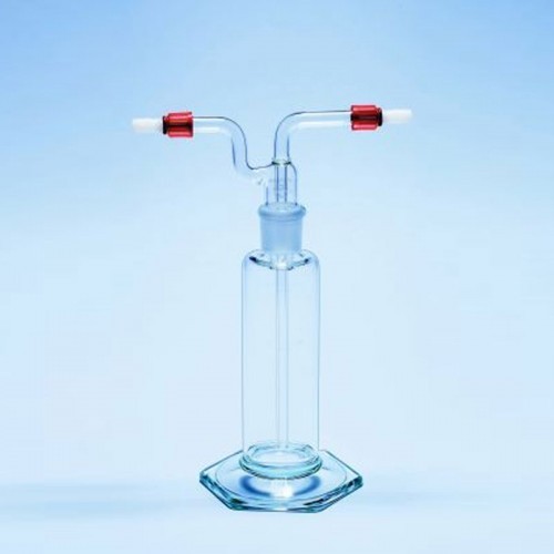 Glass Gas Wash Bottle, Color : Transparent