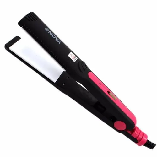 Pink and Black Professional Hair Straightening Machine Hanuman