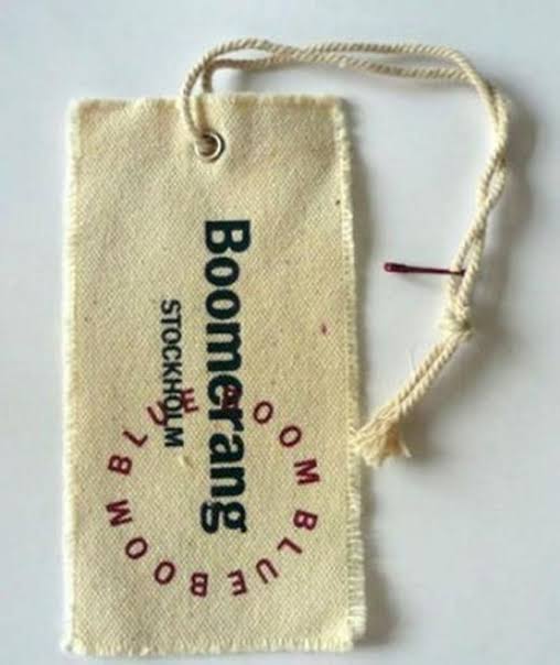 Printed Canvas fabric hang tags, Width : 2-3inch