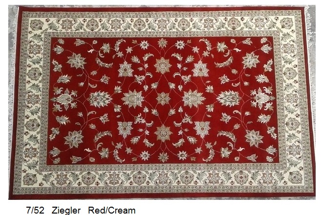 Rectangular Printed Hand Knotted Woolen Carpets, for Home Decor, Kitchen, Office, Size : 8x9feet, 4x5feet