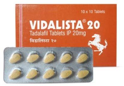 Vidalista 20mg Tablets, Type Of Medicines : Allopathic