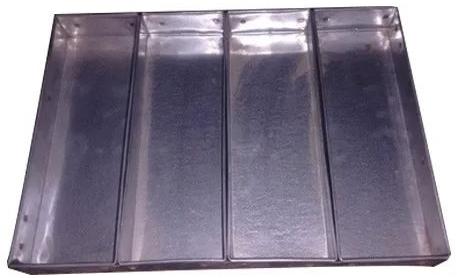 Rectangular Stainless Steel 4 Pocket Rusk Mould, for Bakery