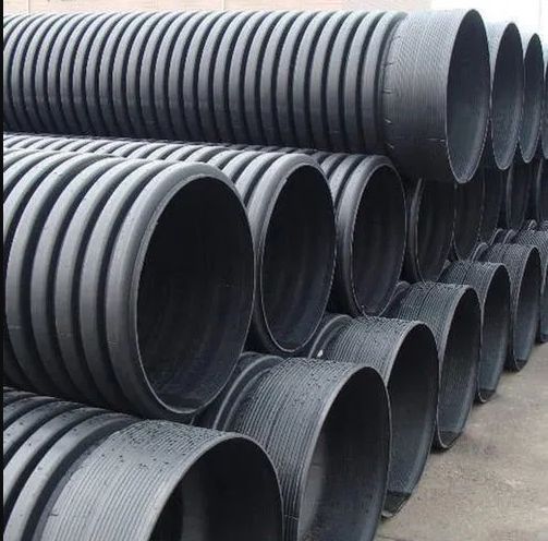 Round HDPE Corrugated Sewer Pipe, for Water Supplying, Drainage, Length : 400-500mm