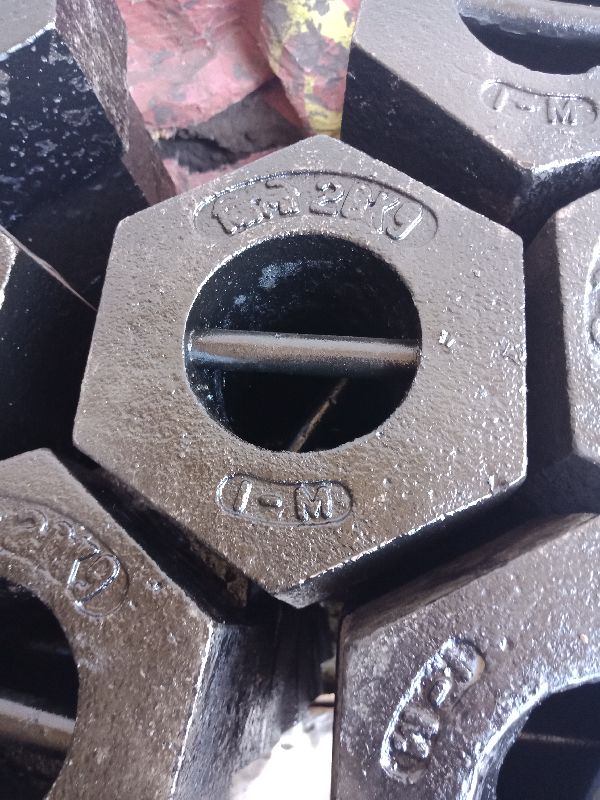 Polished CI Cast Iron Weights 20kg, for Constructional, Dimension : Hexagonal