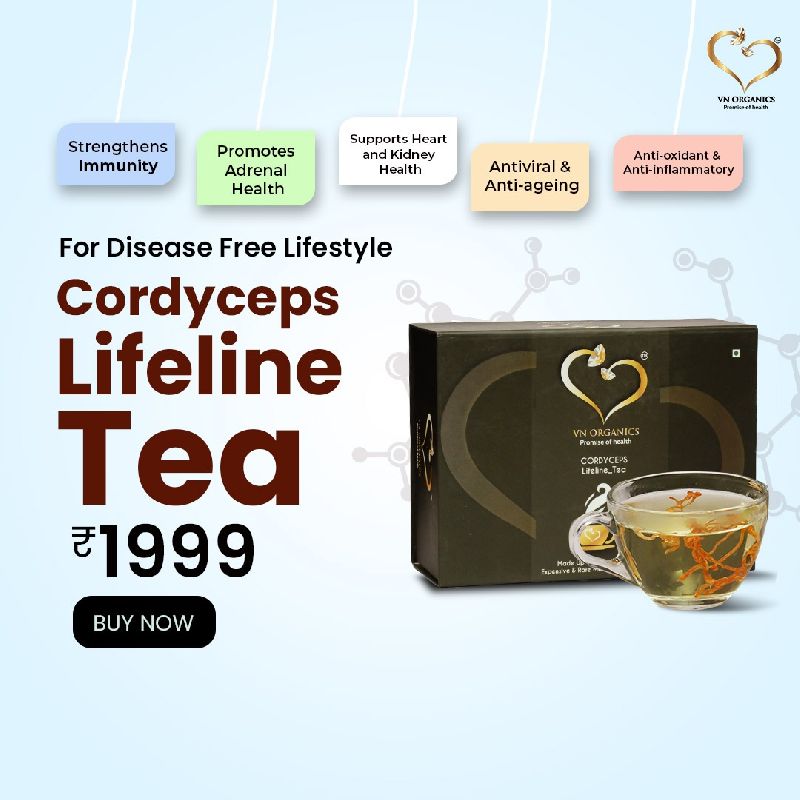 VN Organics Natural Cordyceps Lifeline Tea, for Food Additives, Style : Fresh