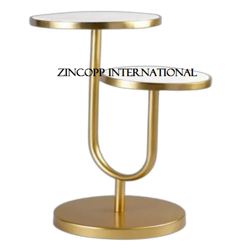 Golden contemporary side table, Size 50.8x25.4x55.88cm Zincopp