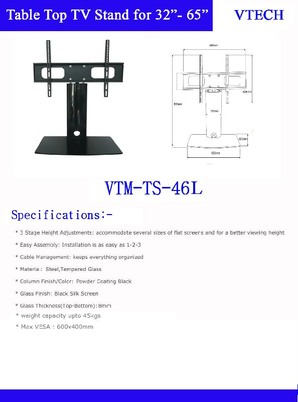 TABLE TOP TV STAND FOR 32 INCH TO 65 INCH