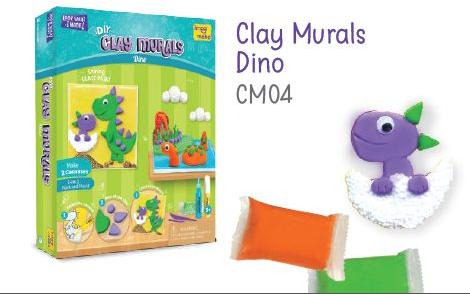 Dino Clay Mural