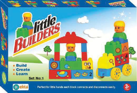 Little Builder Set 1 Block Toy, Certification : ISO 9001:2008 Certified
