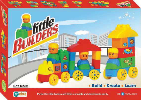 Little Builder Set 2 Block Toy, Certification : ISO 9001:2008 Certified