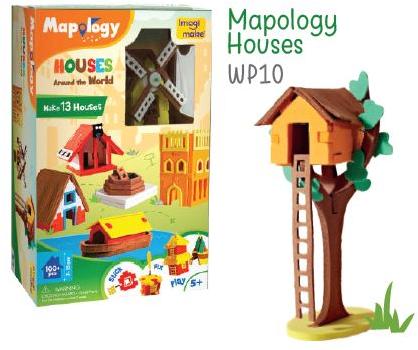 Plastic Polished Mapology Houses Puzzle Toy, for Playing, Style : Modern