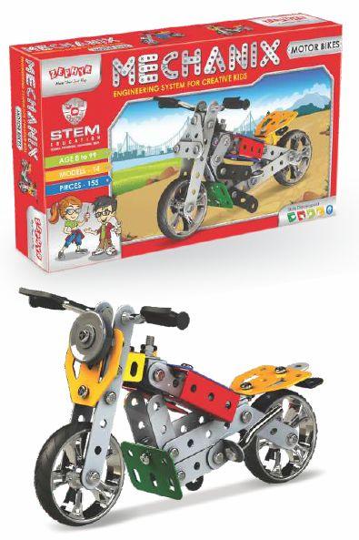 Motorbikes Education Metal Construction Toy Set, Packaging Type : Color Boxes