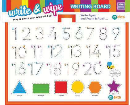 Write & Wipe number Plus Shaped Writing Board