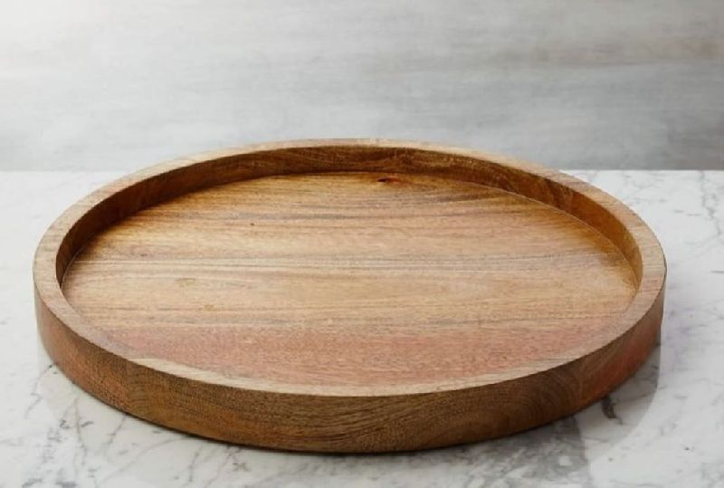 Plain Wooden Round Tray, Feature : Unmatched Quality, Light Weight