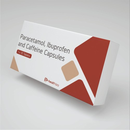 Paracetamol Ibuprofen and Caffeine Capsule Healthiza Lifescience