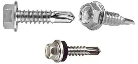 Stainless Steel Hex Washer Roofing Screws, for Hardware Fitting, Size : Standard